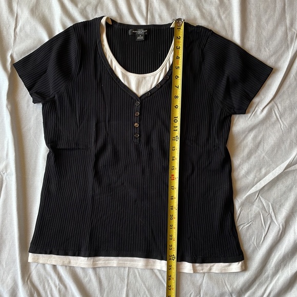 August Silk Woman short sleeve ribbed top - Picture 6 of 9